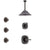 Delta Addison Venetian Bronze Finish Shower System with Control Handle, 3-Setting Diverter, Ceiling Mount Showerhead, and 3 Body Sprays SS1492RB3