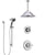Delta Linden Chrome Finish Shower System with Control Handle, 3-Setting Diverter, Ceiling Mount Showerhead, and Hand Shower with Slidebar SS14941