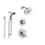 Delta Lahara Chrome Shower System with Dual Control Shower Handle, 3-setting Diverter, Modern Round Showerhead, and Handheld Shower SS173885