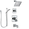 Delta Dryden Chrome Finish Tub and Shower System with Dual Control Handle, 3-Setting Diverter, Showerhead, and Hand Shower with Slidebar SS1745116