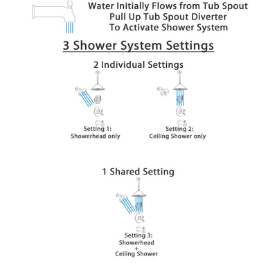 Delta Trinsic Champagne Bronze Tub and Shower System with Dual Control Handle, 3-Setting Diverter, Showerhead, and Ceiling Mount Showerhead SS17459CZ4