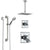 Delta Dryden Chrome Finish Shower System with Dual Control Handle, 3-Setting Diverter, Ceiling Mount Showerhead, and Hand Shower with Grab Bar SS17511