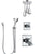 Delta Dryden Chrome Finish Shower System with Dual Control Handle, 3-Setting Diverter, Ceiling Mount Showerhead, and Hand Shower with Slidebar SS17514