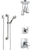 Delta Tesla Chrome Finish Shower System with Dual Control Handle, 3-Setting Diverter, Ceiling Mount Showerhead, and Hand Shower with Grab Bar SS17525