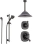 Delta Addison Venetian Bronze Shower System with Dual Control Shower Handle, 3-setting Diverter, Large Ceiling Mount Rain Showerhead, and Handheld Shower SS179282RB