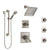 Delta Dryden Dual Thermostatic Control Stainless Steel Finish Shower System, Diverter, Showerhead, 3 Body Sprays, and Grab Bar Hand Spray SS17T2512SS1