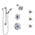Delta Victorian Chrome Shower System with Dual Thermostatic Control, Diverter, Showerhead, 3 Body Sprays, and Hand Shower with Grab Bar SS17T25522