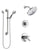 Delta Compel Chrome Finish Shower System with Dual Thermostatic Control Handle, Diverter, Showerhead, and Hand Shower with Grab Bar SS17T26113
