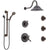 Delta Cassidy Venetian Bronze Shower System with Dual Thermostatic Control, Diverter, Showerhead, 3 Body Sprays, and Grab Bar Hand Shower SS17T2971RB2