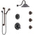 Delta Victorian Venetian Bronze Shower System with Dual Thermostatic Control, Diverter, Showerhead, 3 Body Sprays, and Grab Bar Hand Spray SS17T552RB1
