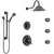 Delta Victorian Venetian Bronze Shower System with Dual Thermostatic Control, Diverter, Showerhead, 3 Body Sprays, and Grab Bar Hand Spray SS17T552RB2