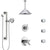 Delta Trinsic Chrome Shower System with Dual Thermostatic Control, Diverter, Ceiling Showerhead, 3 Body Sprays, and Grab Bar Hand Shower SS17T5917