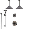 Delta Trinsic Venetian Bronze Shower System with Dual Thermostatic Control, Diverter, 2 Ceiling Mount Showerheads, and Hand Shower SS17T591RB8