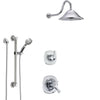 Delta Addison Chrome Finish Shower System with Dual Thermostatic Control Handle, Diverter, Showerhead, and Hand Shower with Grab Bar SS17T9213