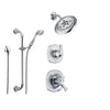 Delta Addison Chrome Shower System with Thermostatic Shower Handle, 3-setting Diverter, Showerhead, and Handheld Shower Spray SS17T9283