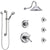 Delta Cassidy Chrome Shower System with Dual Thermostatic Control, Diverter, Showerhead, 3 Body Sprays, and Hand Shower with Grab Bar SS17T9712