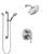 Delta Trinsic Chrome Finish Shower System with Control Handle, Integrated 3-Setting Diverter, Showerhead, and Hand Shower with Grab Bar SS248596