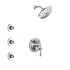 Delta Cassidy Chrome Finish Shower System with Control Handle, Integrated 3-Setting Diverter, Showerhead, and 3 Body Sprays SS248977
