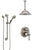 Delta Cassidy Stainless Steel Finish Shower System with Control Handle, Integrated Diverter, Ceiling Showerhead, and Grab Bar Hand Shower SS24897SS8