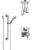 Delta Ara Chrome Finish Shower System with Dual Control Handle, Integrated Diverter, Ceiling Mount Showerhead, and Hand Shower with Grab Bar SS278675