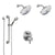 Delta Trinsic Chrome Shower System with Dual Control Handle, Integrated 6-Setting Diverter, 2 Showerheads, and Hand Shower with Grab Bar SS2795911