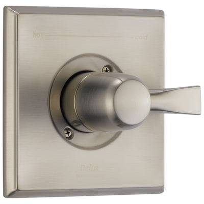 Delta Dryden Collection Stainless Steel Finish Monitor 14 Single Handle Shower Faucet Valve Only Control Includes Rough-in Valve with Stops D2510V