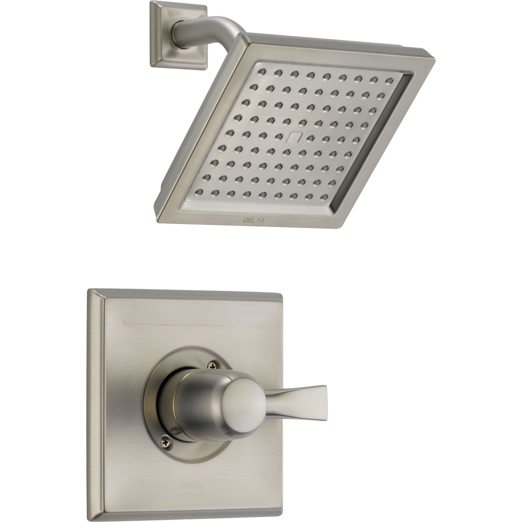 Delta Dryden Stainless Steel Finish Large Square Shower Only Faucet Trim 456073