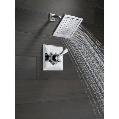 Delta Dryden Chrome Large Modern Square Shower Only Faucet Includes Valve D628V