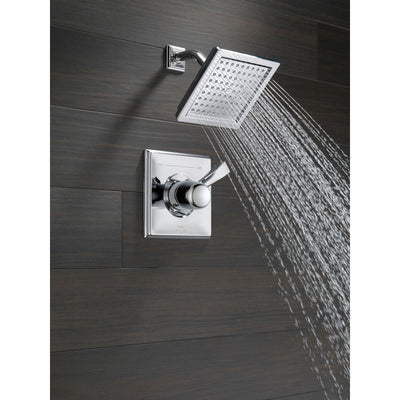 Delta Dryden Chrome Large Modern Square Shower Only Faucet Includes Valve D569V