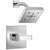 Delta Ara Collection Chrome Monitor 14 Series H2Okinetic Square Showerhead and Modern Single Handle Control Includes Rough-in Valve without Stops D2441V