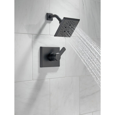 Delta Pivotal Matte Black Finish Monitor 14 Series Shower only Faucet Includes Single Lever Handle, Cartridge, and Valve with Stops D3480V