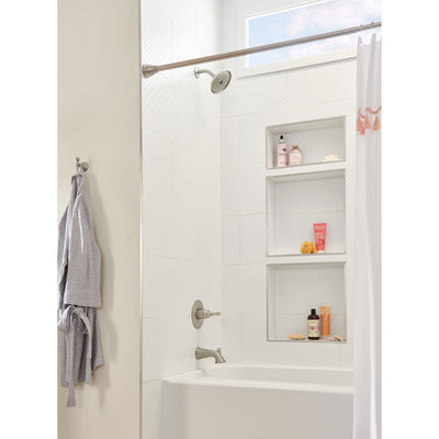 Delta Woodhurst Stainless Steel Finish Single Lever Handle Tub/Shower Combination Faucet Includes Cartridge, and Valve with Stops D3466V