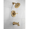 Delta Addison Wall Mount Champagne Bronze Tub and Shower Faucet with Valve D338V