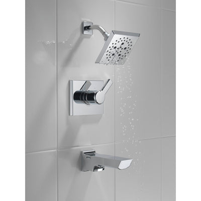 Delta Pivotal Chrome Finish Monitor 14 Series H2Okinetic Tub and Shower Combination Faucet Trim Kit (Requires Valve) DT14499