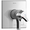 Delta Zura Collection Chrome Monitor 17 Dual Temperature and Water Pressure Shower Faucet Control Handle Includes Trim Kit and Valve without Stops D1976V