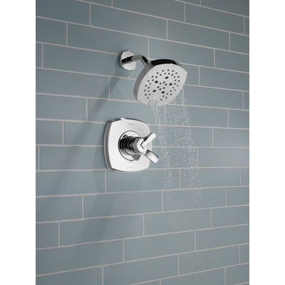 Delta Stryke Chrome Finish Monitor 17 Series Shower Only Faucet Includes Handles, Cartridge, and Valve with Stops D3370V