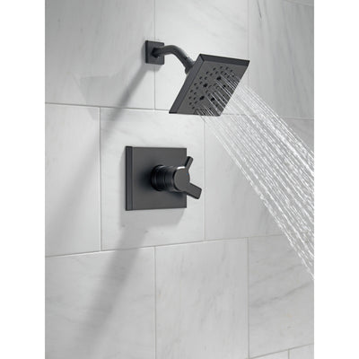 Delta Pivotal Matte Black Finish Monitor 17 Series H2Okinetic Shower only Faucet Trim Kit (Requires Valve) DT17299BL