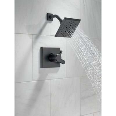 Delta Pivotal Matte Black Finish Monitor 17 Series H2Okinetic Shower only Faucet Trim Kit (Requires Valve) DT17299BL