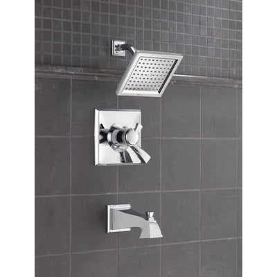 Delta Dryden Collection Chrome Monitor 17 1.75 GPM Water Efficient Dual Control Tub and Shower Combination Includes Rough Valve with Stops D2306V