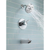 Delta Compel Chrome Dual Control Modern Tub and Shower Faucet with Valve D464V