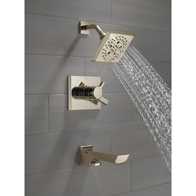 Delta Pivotal Polished Nickel Finish Monitor 17 Series H2Okinetic Tub and Shower Combination Faucet Trim Kit (Requires Valve) DT17499PN