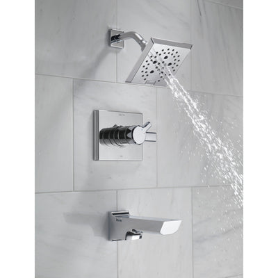 Delta Pivotal Chrome Finish Monitor 17 Series H2Okinetic Tub and Shower Combination Faucet Trim Kit (Requires Valve) DT17499