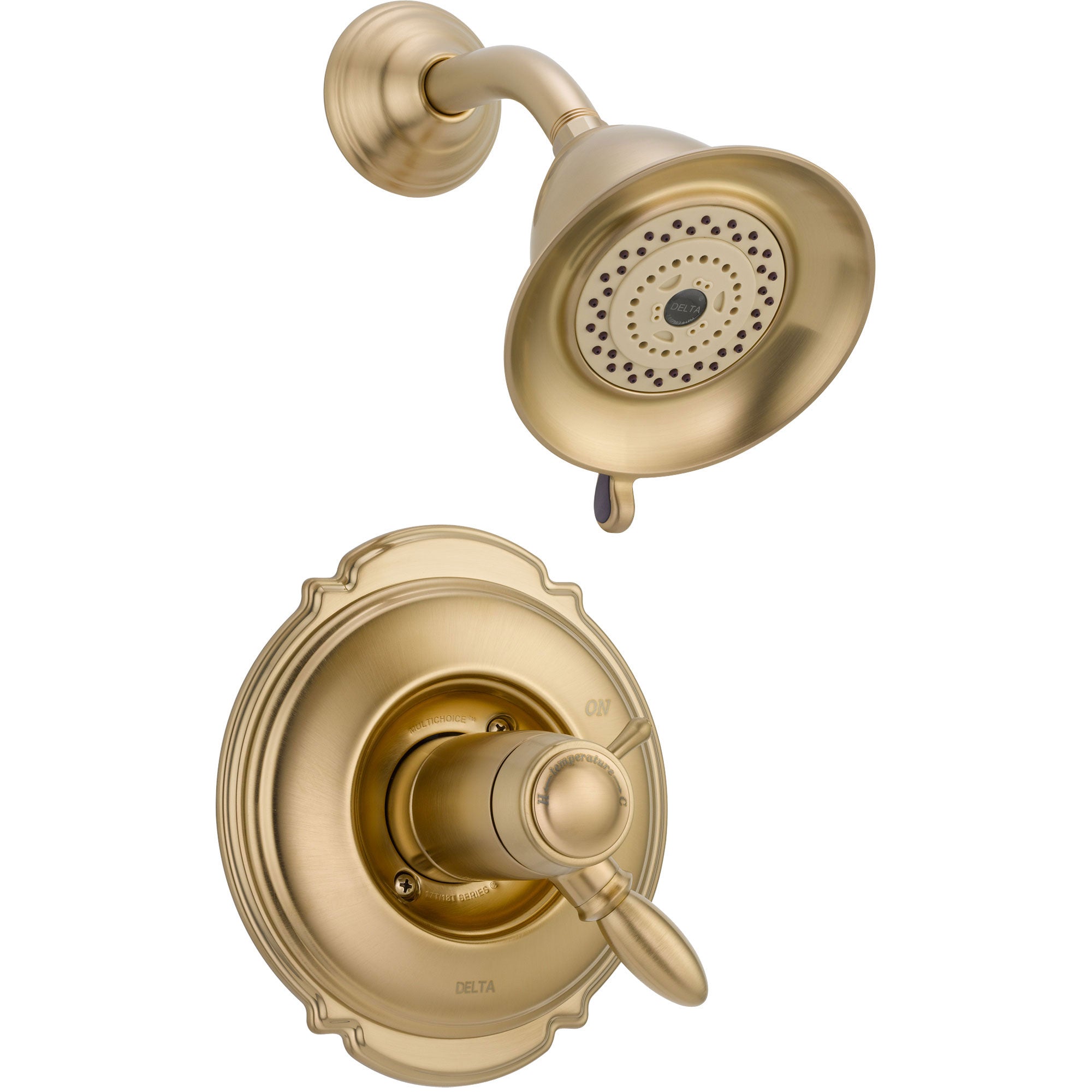 Delta Victorian Champagne Bronze Thermostatic Shower Faucet Control Trim 563347