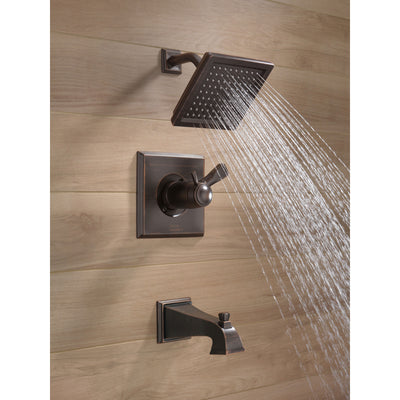 Delta Dryden Venetian Bronze Finish Thermostatic Water Efficient Tub & Shower Faucet Combo Includes Handles, Cartridge, and Valve with Stops D3248V