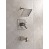 Delta Dryden Thermostatic Stainless Steel Finish Tub and Shower with Valve D528V