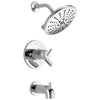 Delta Trinsic Collection Chrome TempAssure 17T Series Watersense Thermostatic Tub and Shower Combo Faucet Includes Valve with Stops D2234V
