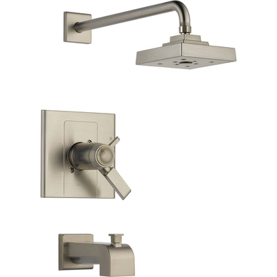 Delta Arzo Thermostatic Control Stainless Steel Tub & Shower with Valve D512V