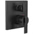 Delta Ara Matte Black Finish Angular Modern Monitor 14 Series Shower Control Trim Kit with 3-Setting Integrated Diverter (Requires Valve) DT24867BL