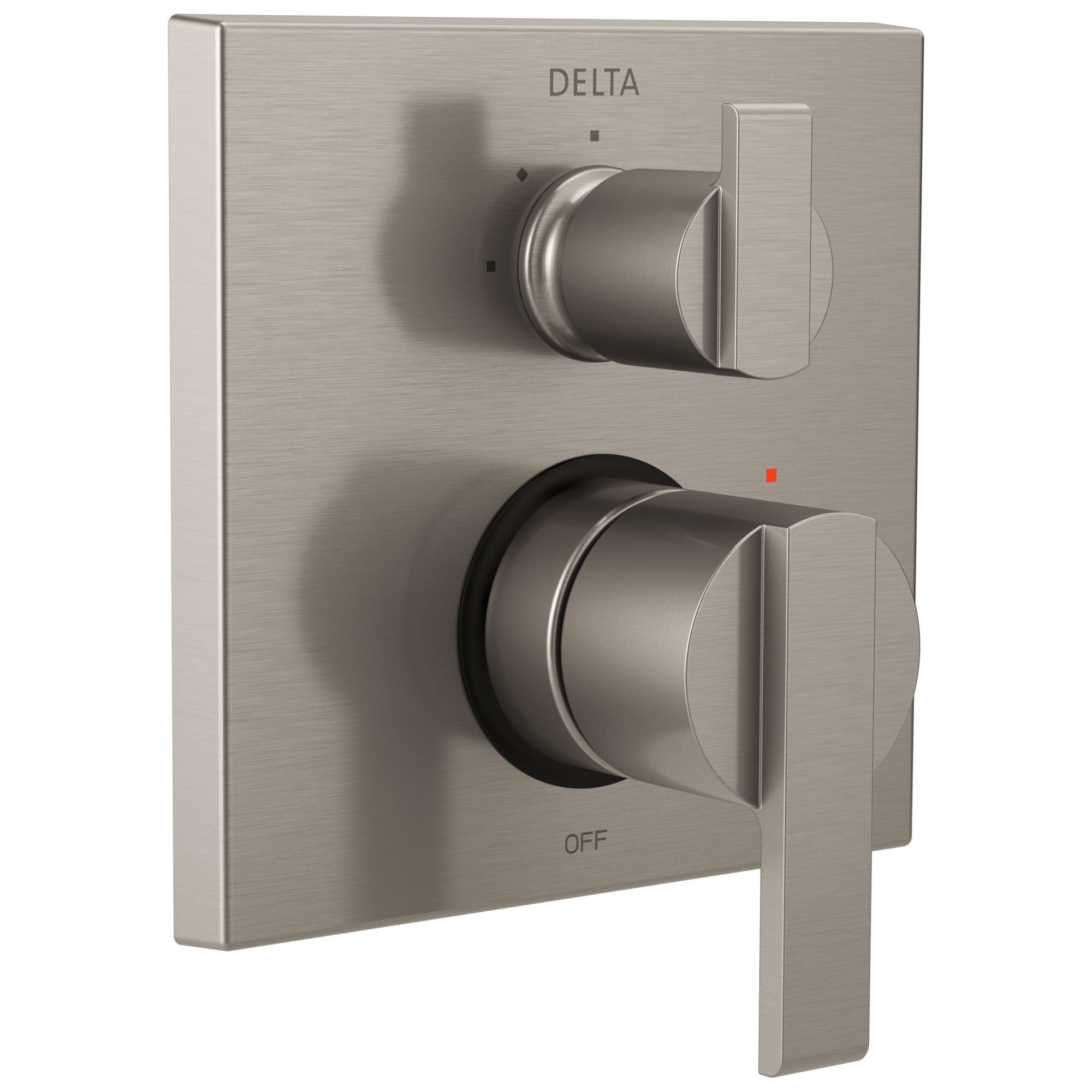 Delta Ara Collection Stainless Steel Finish Shower Faucet Valve Trim Control Handle with 3-Setting Integrated Diverter (Requires Valve) DT24867SS