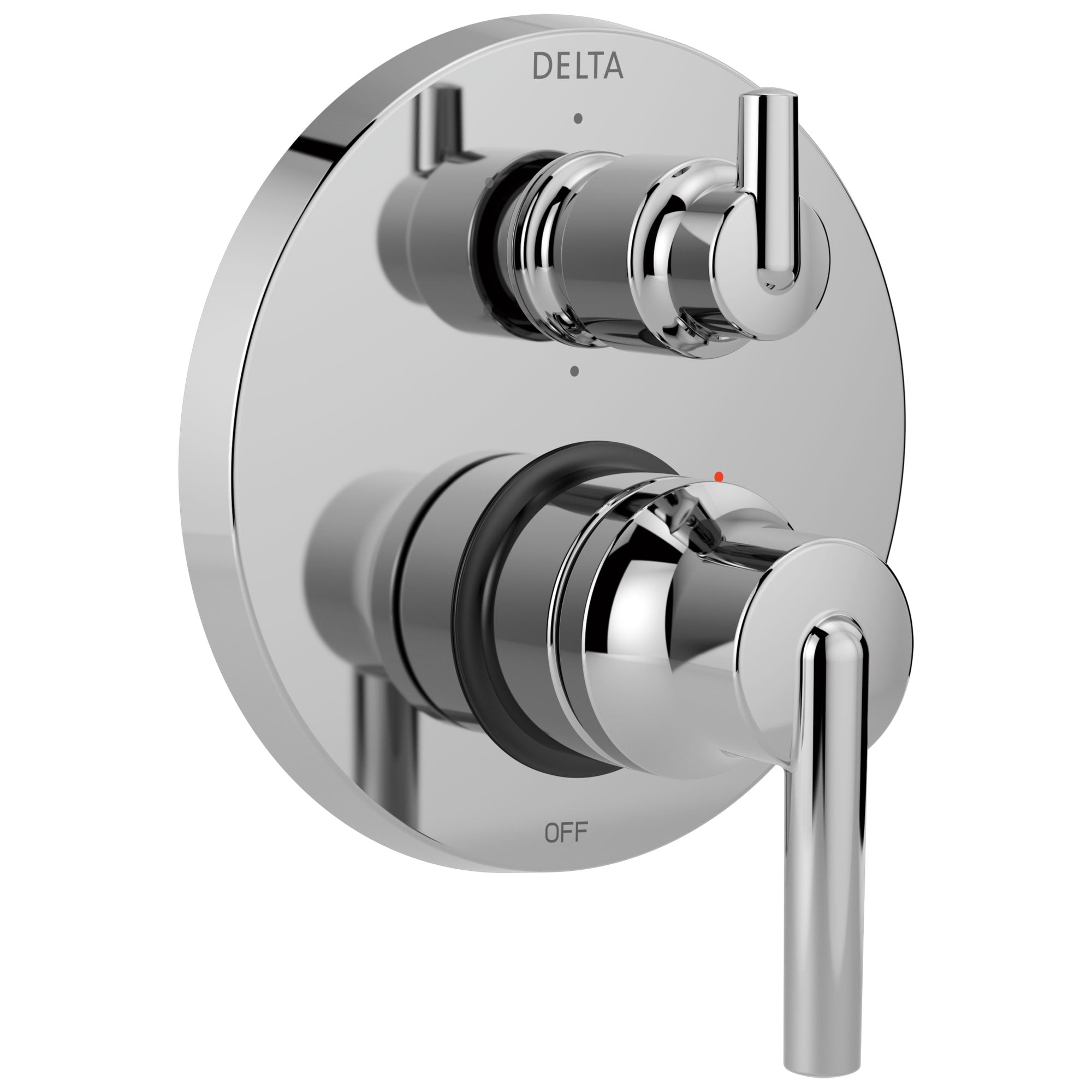 Delta Trinsic Collection Chrome Contemporary Monitor 14 Shower Faucet Control Handle with 6-Setting Integrated Diverter Trim (Requires Valve) DT24959